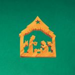 Christbaumanhänger: Krippe, ~ 7 cm