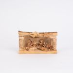 Krippe mit Borke, ~ 16x9x9 cm