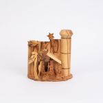 Krippe an der Mauer von Bethlehem, ~ 14x14 cm
