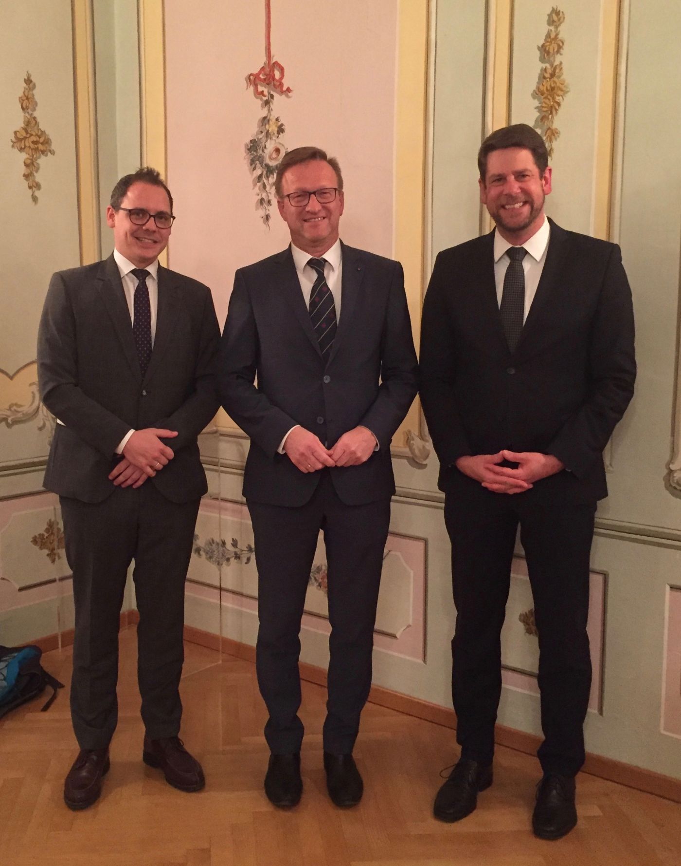 v.l.n.re. Jakob Grüner, Thomas Steixner (Leitender Komtur), Stephan Obholzer